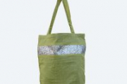 Supplément d'am sac shopping pailleté vert